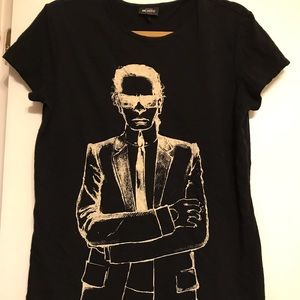 Karl Lagerfeld for Macy’s black t shirt size L